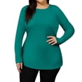 thumbnail image 1 of Women's Plus Size Sun Shirts UPF 50+ UV Protection Long Sleeve Rash Guard Quick Dry Workout Hiking Fishing Swim Shirt Green L, 1 of 5