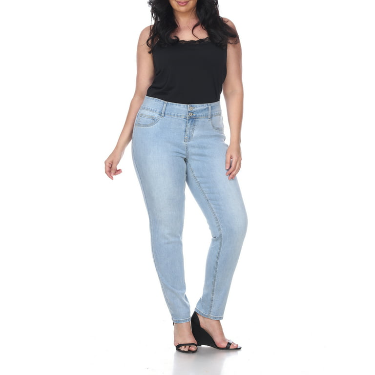 Women's Plus Size Super Stretch Light Blue Denim Jeans