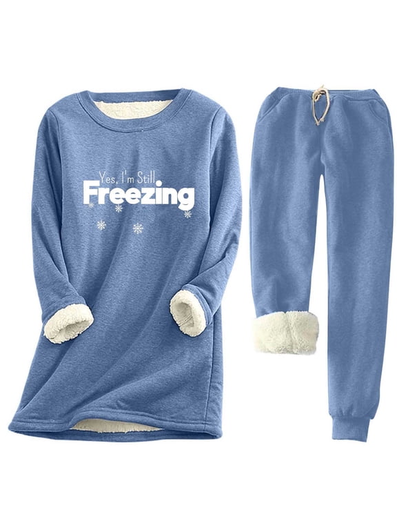 Women's Plus Size Sweat Suits 2 Piece Set Long Sleeve Pullover and Drawstring Pants with Pockets Winter Casual Wear