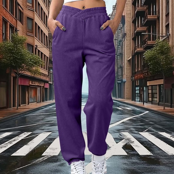 Women's Plus Size Sweatpants with Pockets and Drawstring for Athletic Activities and Lounge