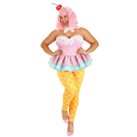 Women's Plus Size Sweet Treat Ice Cream Costume