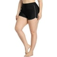thumbnail image 1 of Women's Plus Size Swim Shorts Swim Bottom Solid Beach Swim Board Shorts, 1 of 7