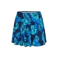 thumbnail image 1 of Women's Plus Size Swim Skirt Tropical Plant Floral Print Side Split Swimsuit Bottoms, Size S-4XL, 1 of 5