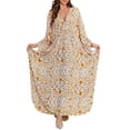 thumbnail image 1 of Women's Plus Size Swimwear Cover Ups Leopard Print Long Sleeve V Neck Beach Dress Lightweight Quick Dry Comfy Bathing Suits, 1 of 7