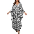 thumbnail image 1 of Women's Plus Size Swimwear Cover Ups Leopard Print Long Sleeve V Neck Beach Dress Lightweight Quick Dry Comfy Bathing Suits, 1 of 6