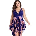thumbnail image 1 of Women's Plus Size Swindress Floral Halter 2 Pieces Tankini Swimwear Swimsuits 2X-6X, 1 of 5