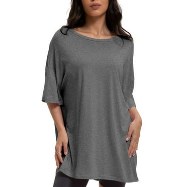 Women's Plus Size T Shirts Oversized Tees Summer Half Sleeve Crew Neck Tunic Tops