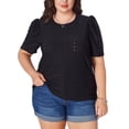 thumbnail image 1 of MLDRA Women's Plus Size T Shirts Oversized Tees Summer Half Sleeve Crew Neck Tunic Tops, 1 of 6