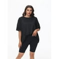thumbnail image 1 of Women's Plus Size T Shirts Oversized Tees Summer Half Sleeve Crew Neck Tunic Tops, 1 of 6