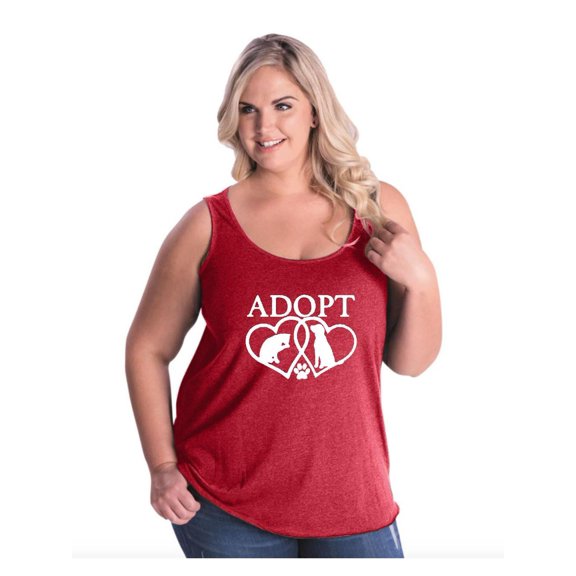 IWPF - Women's Plus Size Tank Top - Adopt Animal Rescue