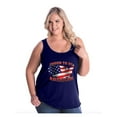 thumbnail image 1 of IWPF - Women's Plus Size Tank Top - American Proud To Be US Flag, 1 of 3
