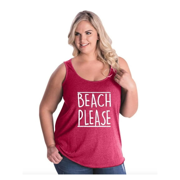 IWPF - Women's Plus Size Tank Top - Beach Please