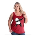 thumbnail image 1 of Women's Plus Size Tank Top - Dancing Panda, 1 of 3