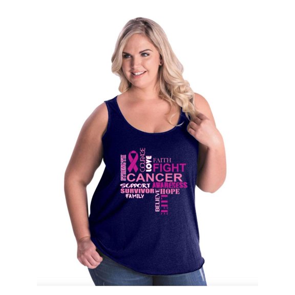 Women's Plus Size Tank Top - Fight Breast Cancer