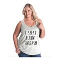 thumbnail image 1 of Women's Plus Size Tank Top - I Speak Fluent Sarcasm, 1 of 3