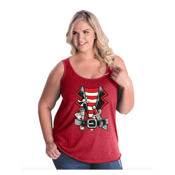Women's Plus Size Tank Top - Pirate Costume