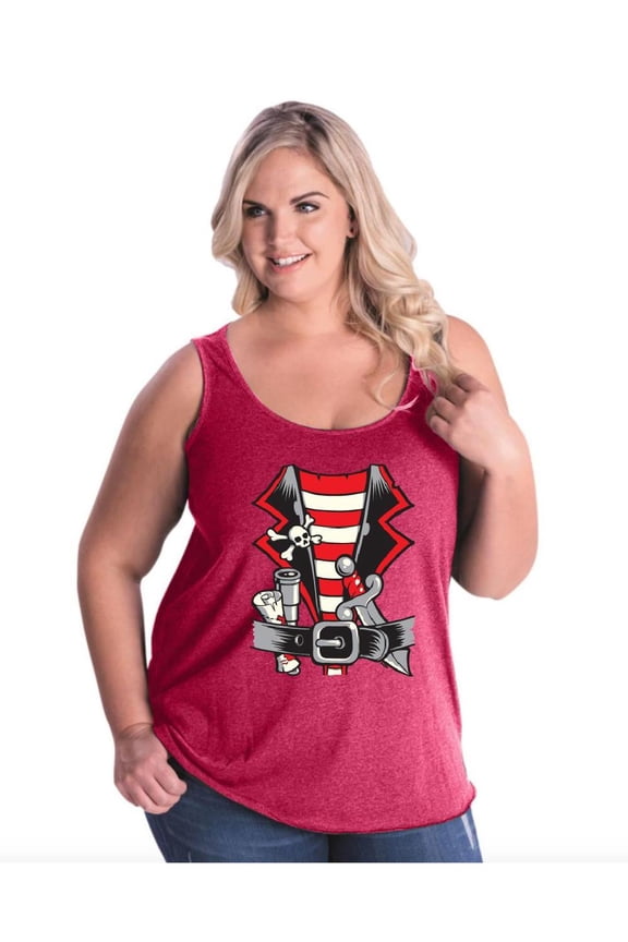 Women's Plus Size Tank Top - Pirate Costume