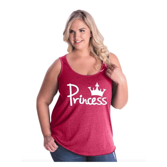 Women's Plus Size Tank Top - Princess Crown