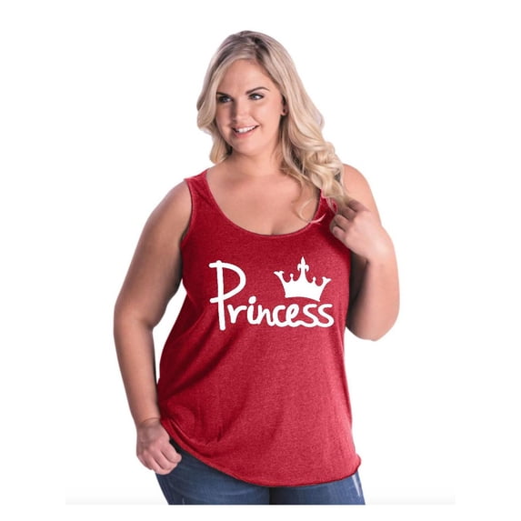 Women's Plus Size Tank Top - Princess Crown
