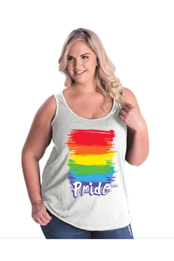 Women's Plus Size Tank Top - Rainbow Pride