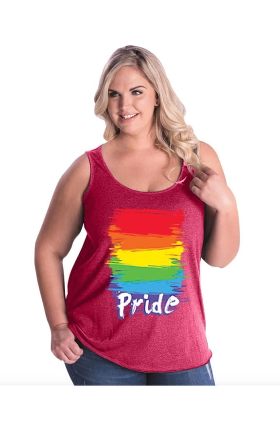 Women's Plus Size Tank Top - Rainbow Pride