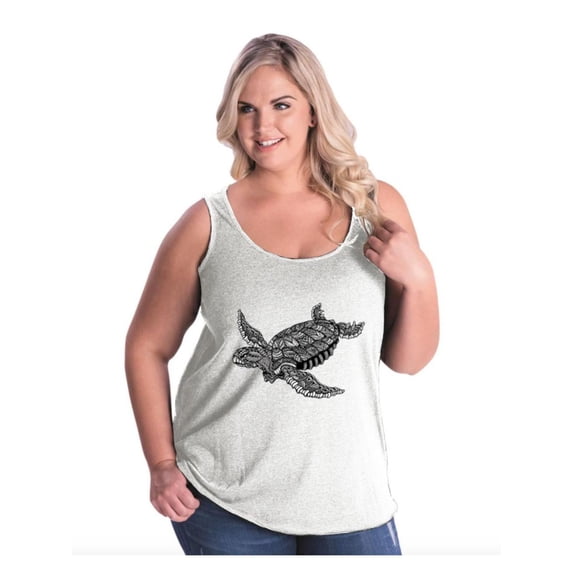 IWPF - Women's Plus Size Tank Top - Sea Turtle Hawaii