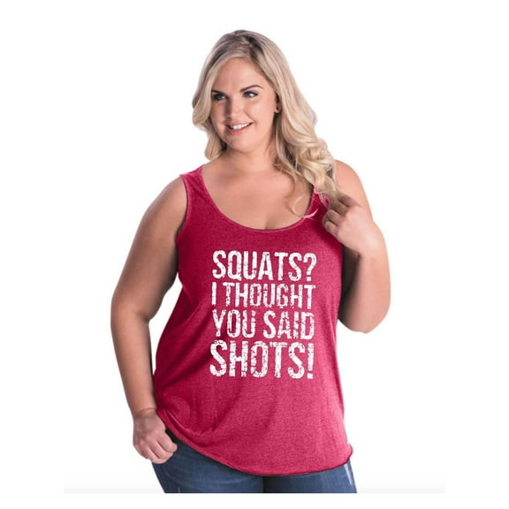 IWPF - Women's Plus Size Tank Top - Squats I Thought You Said