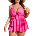 thumbnail image 1 of Women's Plus Size Tankini Swimsuit Ruffle Sleeve Two Piece Bathing Suit, 1 of 5