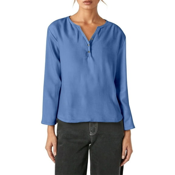 Women's Plus Size Tee Long Sleeve Basic Blouses 2026 Spring Summer Casual Tops