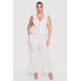 thumbnail image 1 of Women's Plus Size Textured Knit Wide Leg Pants, 1 of 4
