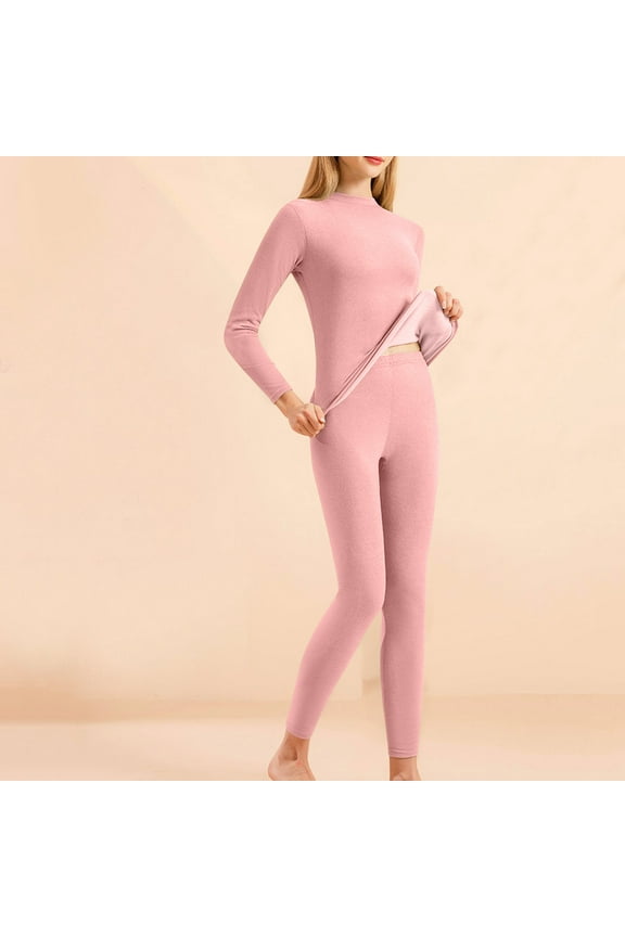 Women's Plus Size Thermal Underwear Set — Breathable & Insulated Long Johns for Extreme Cold Base Layer Top & Bottom with Ventilated Fabric