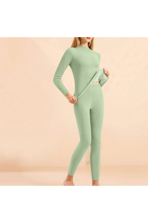 Women's Plus Size Thermal Underwear Set — Breathable & Insulated Long Johns for Extreme Cold Base Layer Top & Bottom with Ventilated Fabric