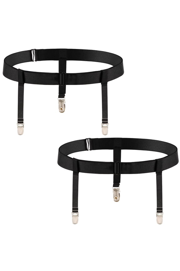 Women's Plus Size Thigh Garter Belts, Adjustable High Elastic Garter Belt and Stockings Set