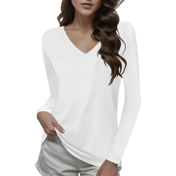 Women's Plus Size Thin Long Sleeve Tops Comfortable Stretchable Blouse Casual Loose Fit Shirt