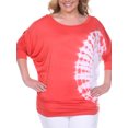 thumbnail image 1 of Women's Plus Size Tie Dye Bat Sleeve Top, 1 of 4
