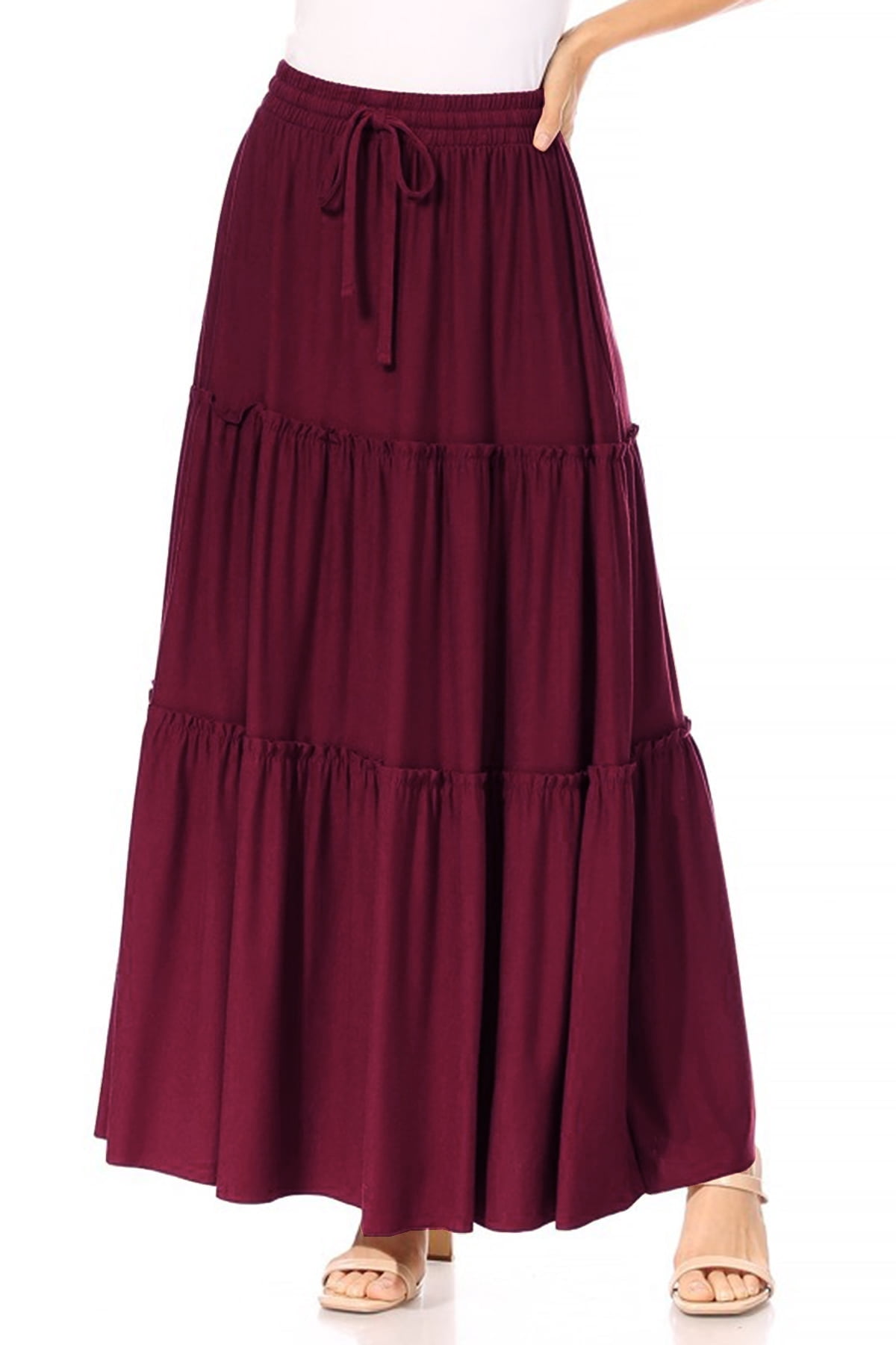 Plus Size Ruffle sleeves Ruff Hem Skirts Set With Belt