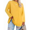 thumbnail image 1 of Women's Plus Size Tops Long Sleeve Crew Neck Oversized T Shirts Loose Casual Tunics, 1 of 9