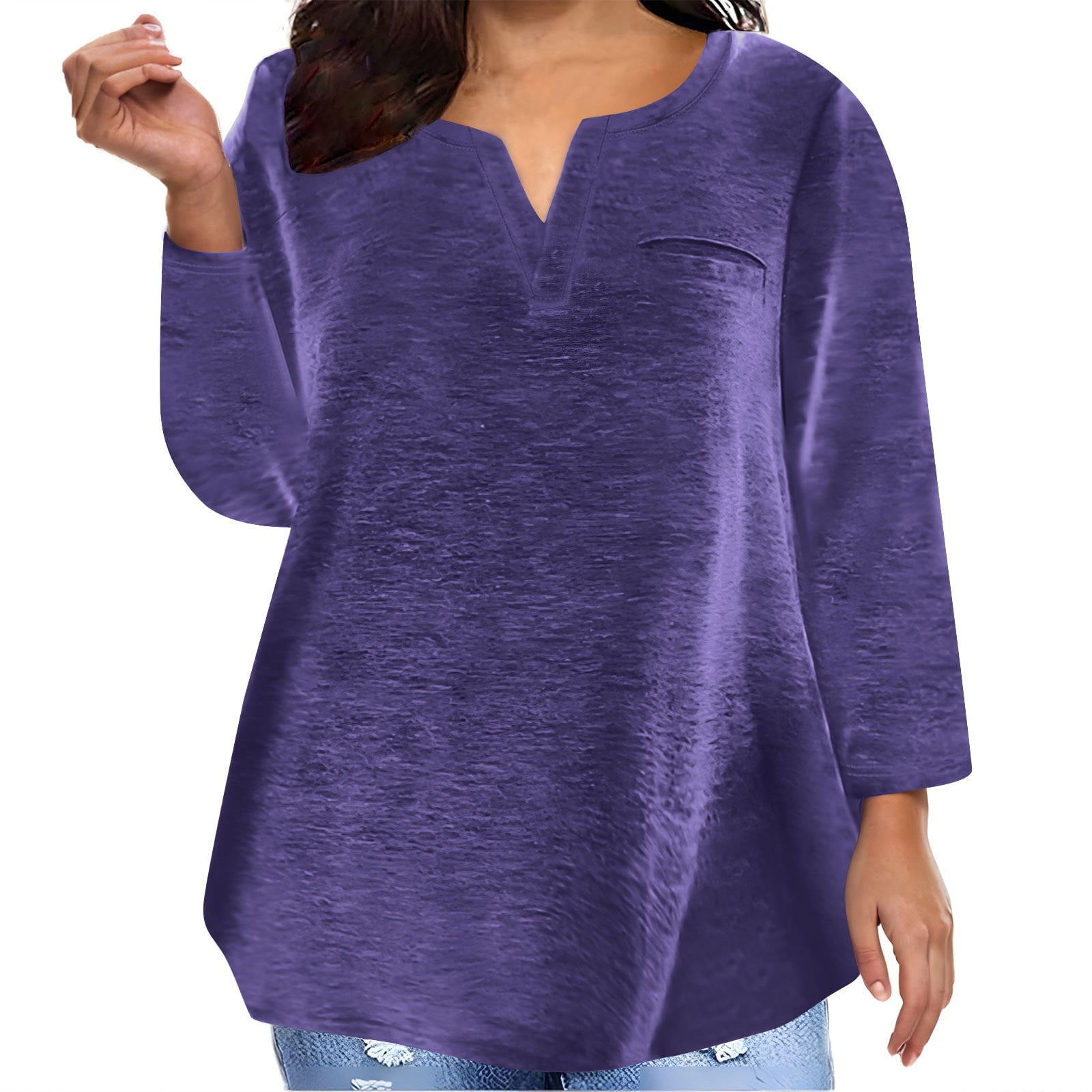 Memorose Women's Short Sleeve Basic Tee – Round Neck Casual Top For Summer & Everyday - View #3