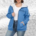 thumbnail image 1 of Women's Plus Size Trench Coat Hooded Multi Pocket Long Sleeve Casual, 1 of 5