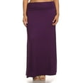 thumbnail image 1 of Women's Plus Size Flowy Solid Maxi Skirt for Everyday Wear, 1 of 4