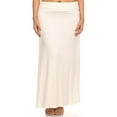 thumbnail image 1 of Women's Plus Size Flowy Solid Maxi Skirt for Everyday Wear, 1 of 4