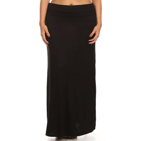 Women's Plus Size Trendy Style Solid Maxi Skirt