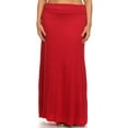 thumbnail image 1 of Women's Plus Size Flowy Solid Maxi Skirt for Everyday Wear, 1 of 4