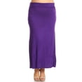 thumbnail image 1 of Women's Plus Size Flowy Solid Maxi Skirt for Everyday Wear, 1 of 4