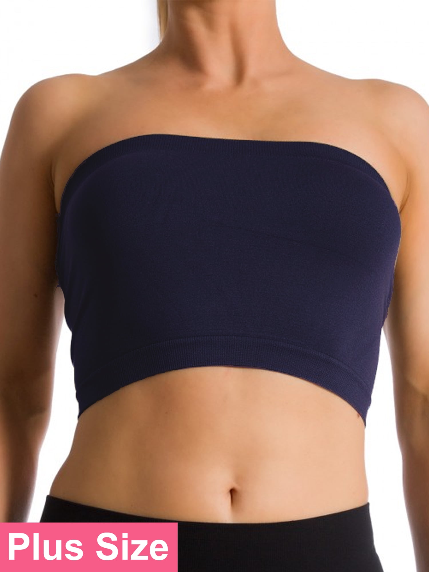Women's Tube Top Sport Bras Plus Size Strapless Removable Padded Bandeau Bra  Comfy Crop Top Tube Bra (Color : Gray, Size : XXXL/XXX-Large) : :  Clothing, Shoes & Accessories