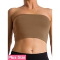 thumbnail image 1 of Women's Plus Size Tube Top Bra Seamless Strapless Bandeau Bra Plus Size XL 1X 2X 3X 4X (No Padding), 1 of 2