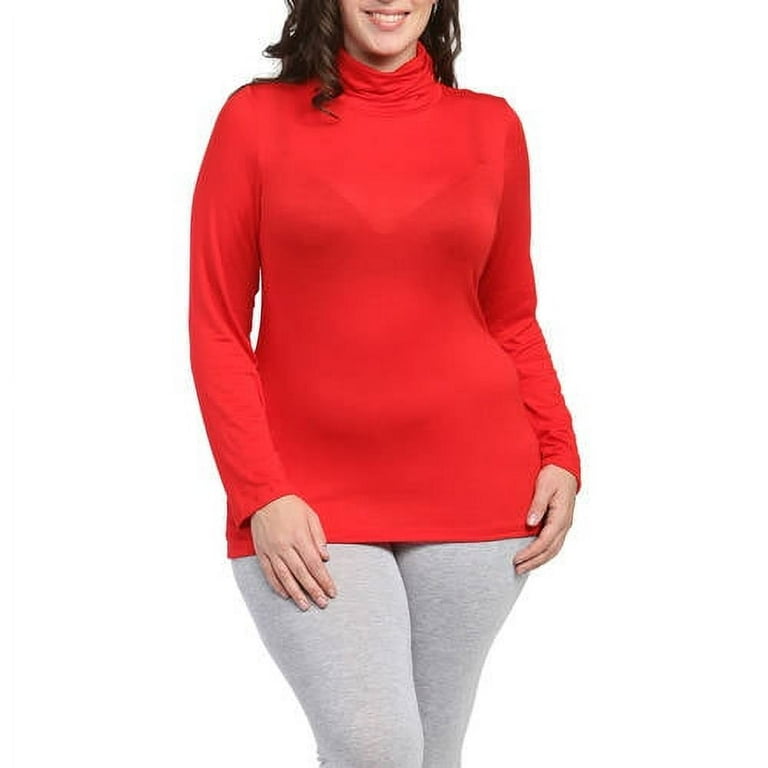 Red turtleneck plus size sale