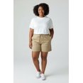thumbnail image 1 of Women's Plus Size Twill Drawstring Shorts with Stretch, 1 of 2
