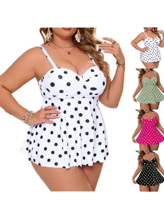 Women's Plus Size Two-Piece Bikini Set with Skirt Split Swimsuit, Flattering Swimwear for Beach, Pool, and Vacation, Ideal for Spring Break and Summer Fun Black 2XL