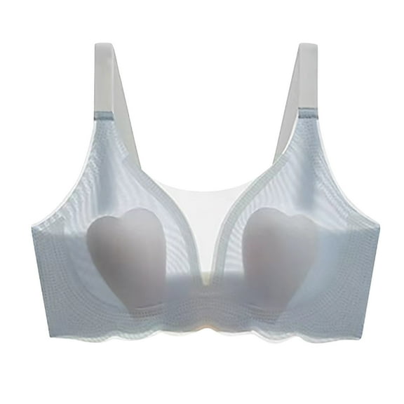 Women's Plus Size No Underwire Push Up Bra Comfortable Breathable Ice Silk Seamless Everyday T Shirt Bralette Ultra Thin Lightweight Full Coverage Support Bra